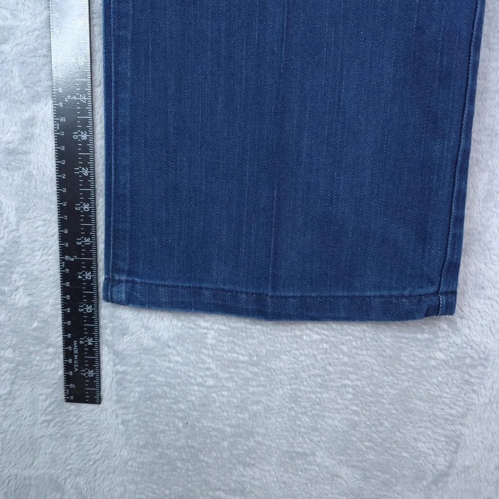 Stacy Adams Jeans Mens 38x34 Blue Denim Plaid Pocket Accents Cotton Casual